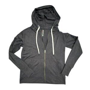 Kirkland Signature Women's XS Hoodie Gray Full Zip Lightweight Sweatshirt Jacket